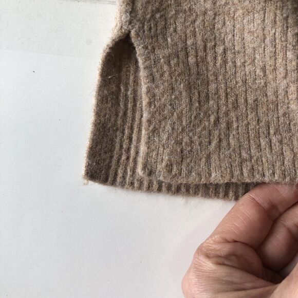 J.Crew Women’s Extra Soft Sweater Split Hem Brown Wool Blend Size Small - Picture 8 of 15
